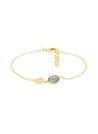 Bracelet doré et labradorite