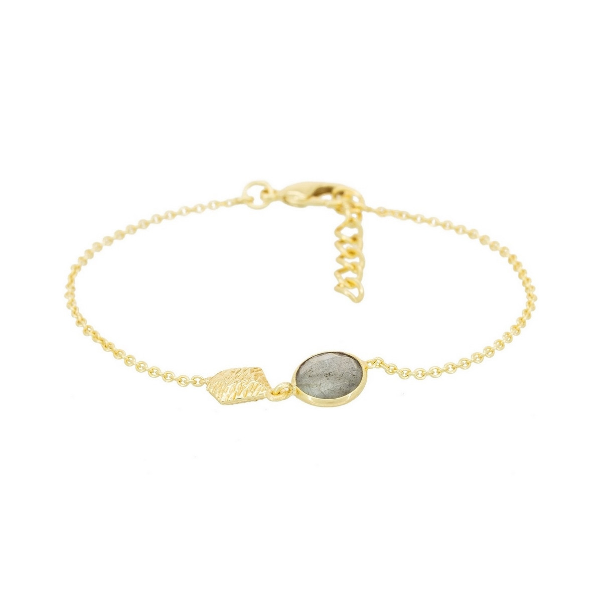 Bracelet doré et labradorite Bracelet "Cadranée" LAITON DORE LABRADORITE Laiton doré