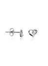 Boucles d'oreilles Or blanc 375/1000 et zirconium