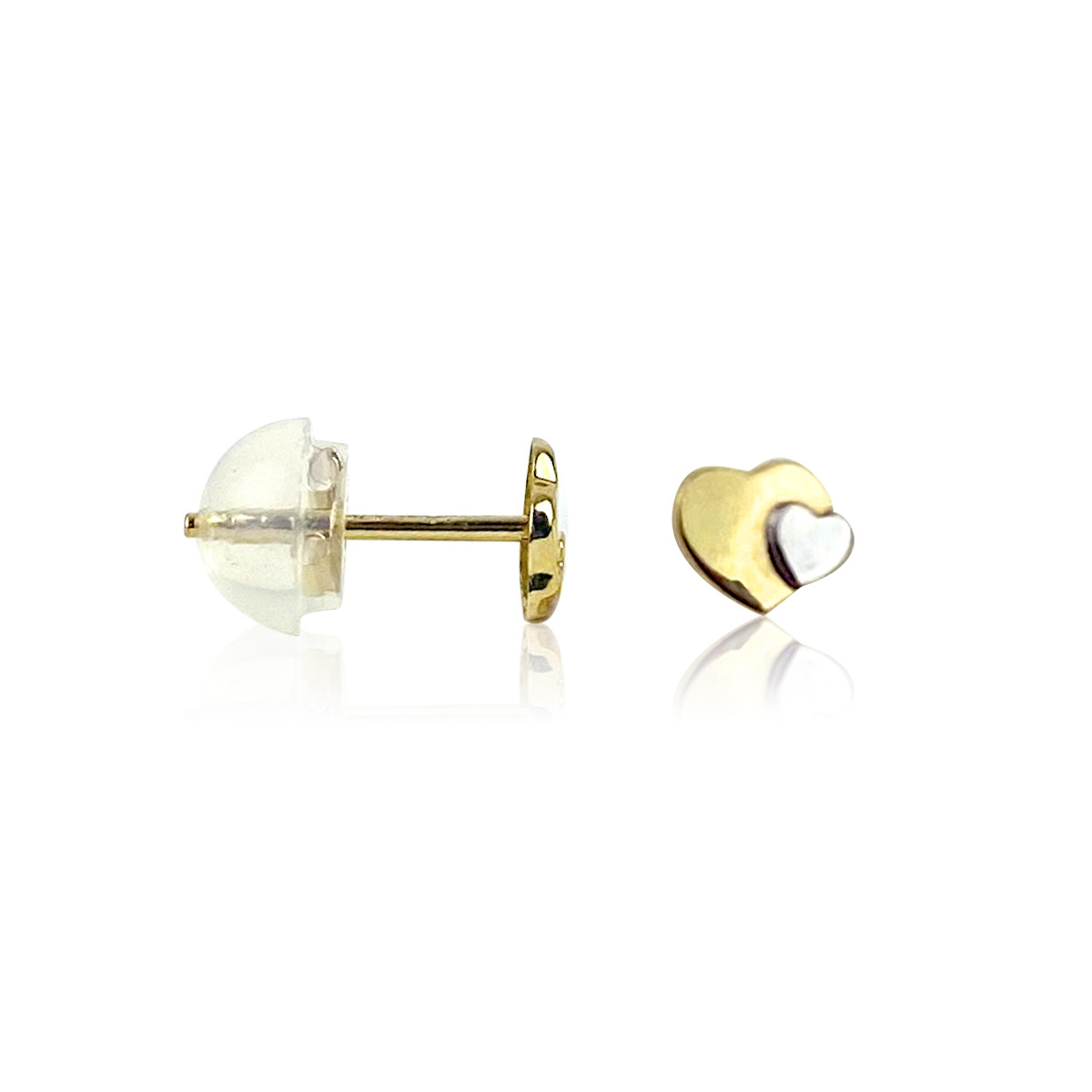 Boucles d'oreilles "Zénithal" Or bicolore