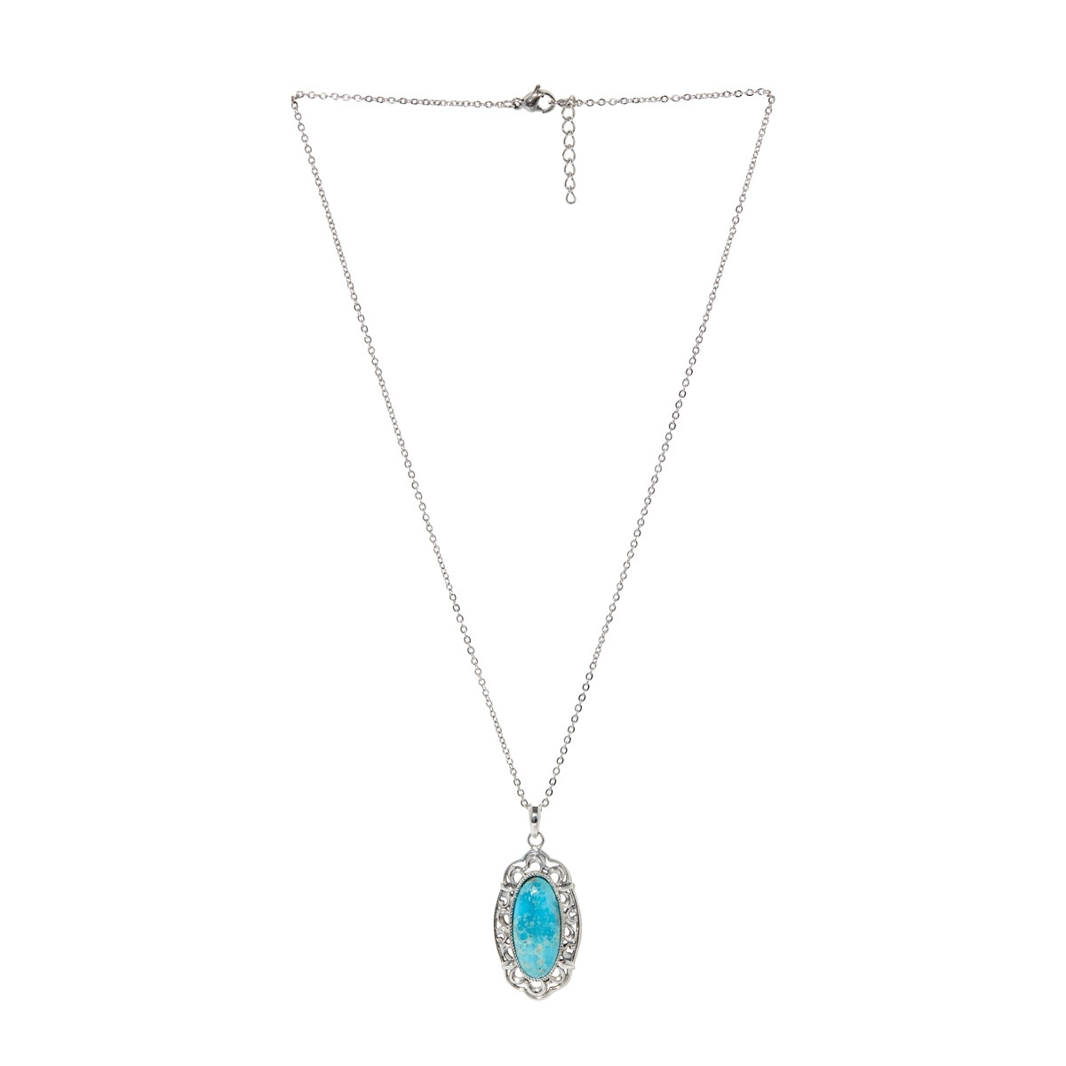 pendentif turquoise véritable Pendentif "Guarumo" Turquoise 7,57ct et Argent Massif 925/1000