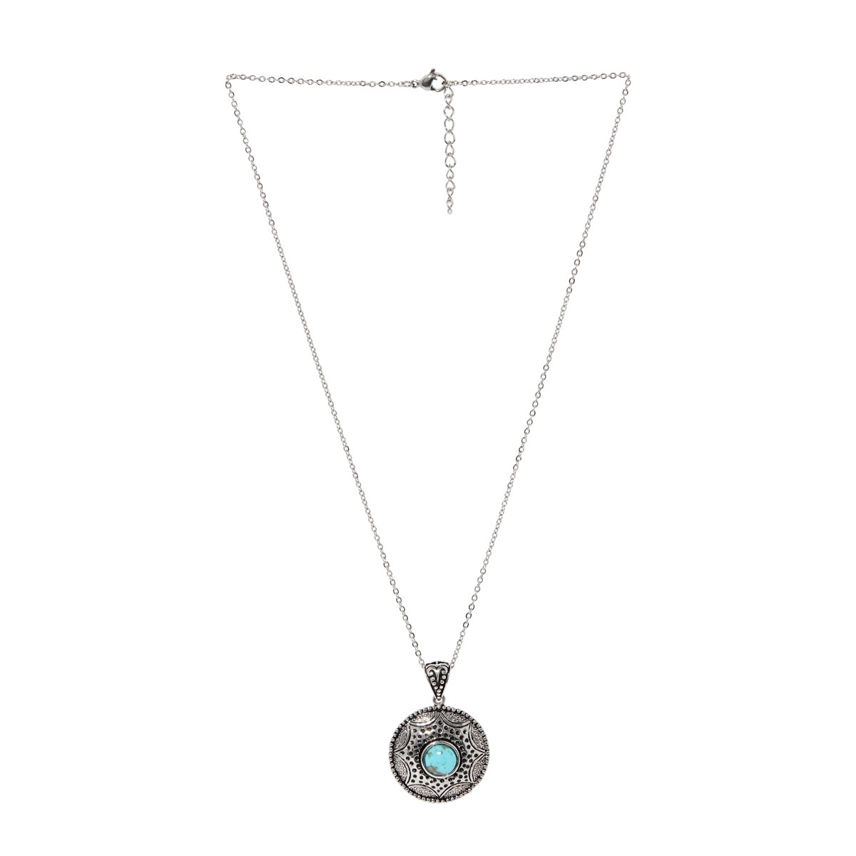 Pendentif turquoise Pendentif "Tilico" Turquoise 1,50ct et Argent Massif 925/1000