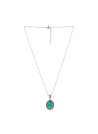 Pendentif argent massif et pierre naturelle