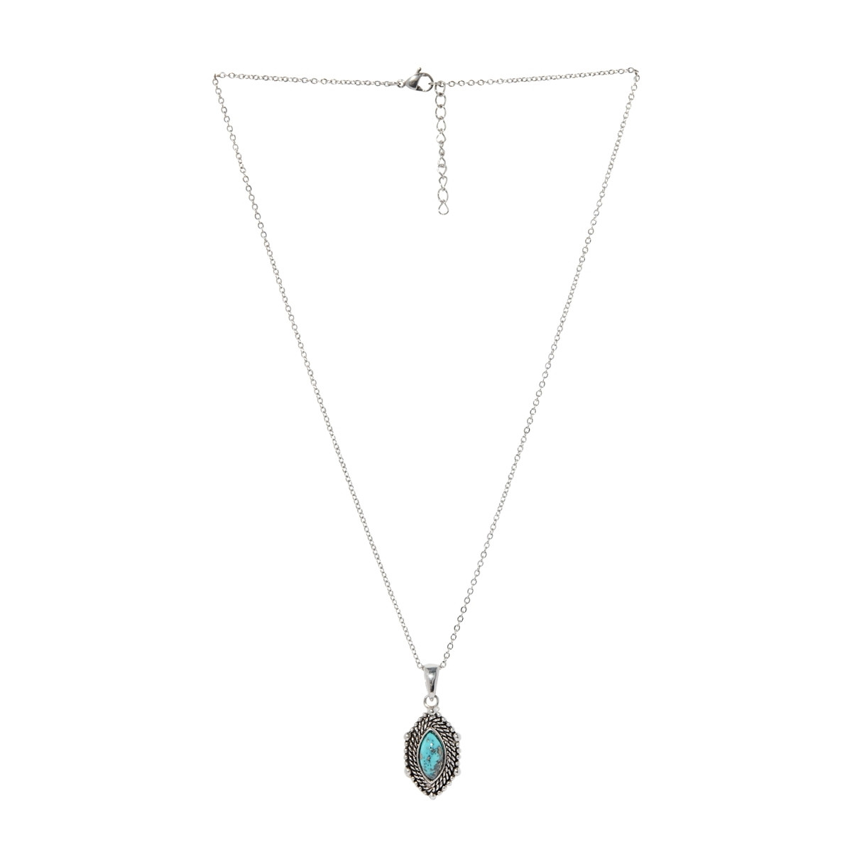 Pendentif argent "Barbasco" Turquoise 1 ct et Argent Massif 925/1000