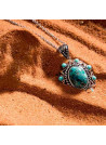 Pendentif argent massif et pierre naturelle