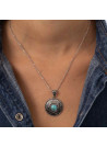 Pendentif argent massif et pierre naturelle