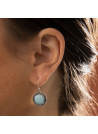 Boucles d'oreilles argent massif et pierre naturelle