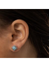 Boucles d'oreilles argent massif et pierre naturelle