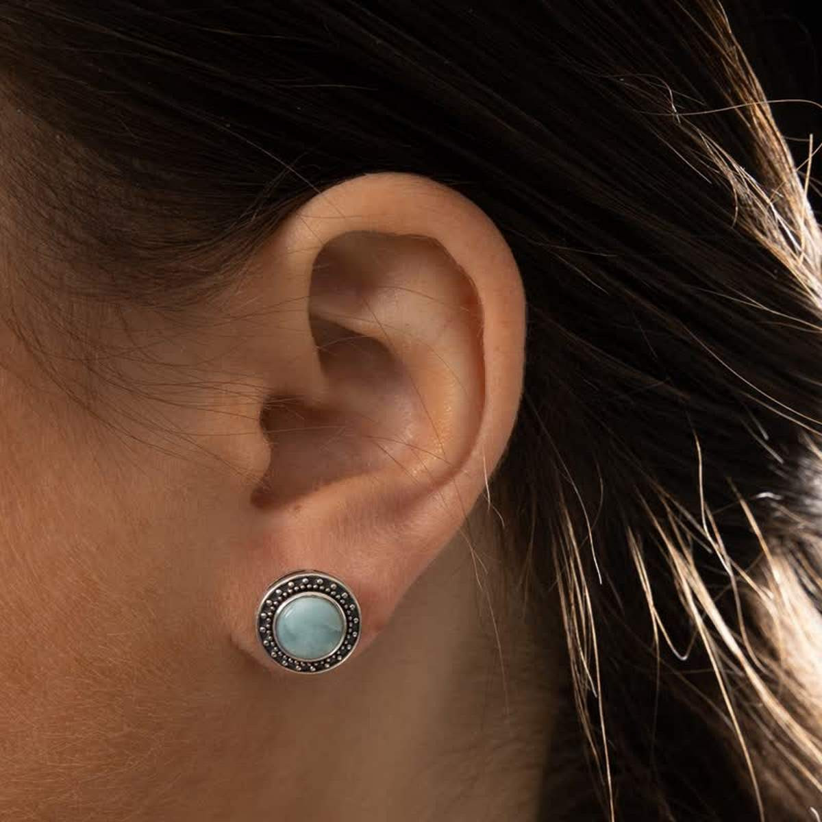 Boucles d'oreilles argent massif et pierre naturelle Boucles d'oreilles argent massif et pierre naturelle