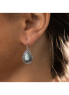 Boucles d'oreilles argent massif et pierre naturelle