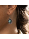 Boucles d'oreilles argent massif et pierre naturelle