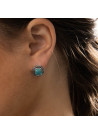 Boucles d'oreilles argent massif et pierre naturelle
