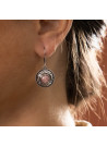 Boucles d'oreilles argent massif et pierre naturelle