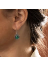 Boucles d'oreilles argent massif et pierre naturelle