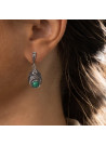 Boucles d'oreilles argent massif et pierre naturelle