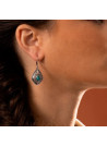 Boucles d'oreilles argent massif et pierre naturelle