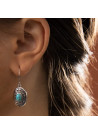 Boucles d'oreilles argent massif et pierre naturelle