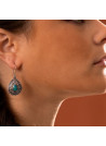 Boucles d'oreilles argent massif et pierre naturelle