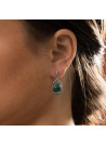 Boucles d'oreilles argent massif et pierre naturelle