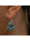 Boucles d'oreilles argent massif et pierre naturelle