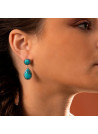 Boucles d'oreilles argent massif et pierre naturelle