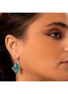 Boucles d'oreilles argent massif et pierre naturelle