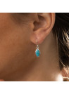 Boucles d'oreilles argent massif et pierre naturelle