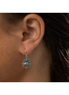Boucles d'oreilles argent massif et pierre naturelle