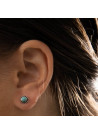 Boucles d'oreilles argent massif et pierre naturelle