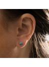 Boucles d'oreilles argent massif et pierre naturelle