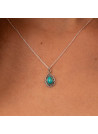 Collier argent massif et pierre naturelle