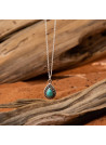 Collier argent massif et pierre naturelle