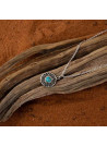 Collier argent massif et pierre naturelle
