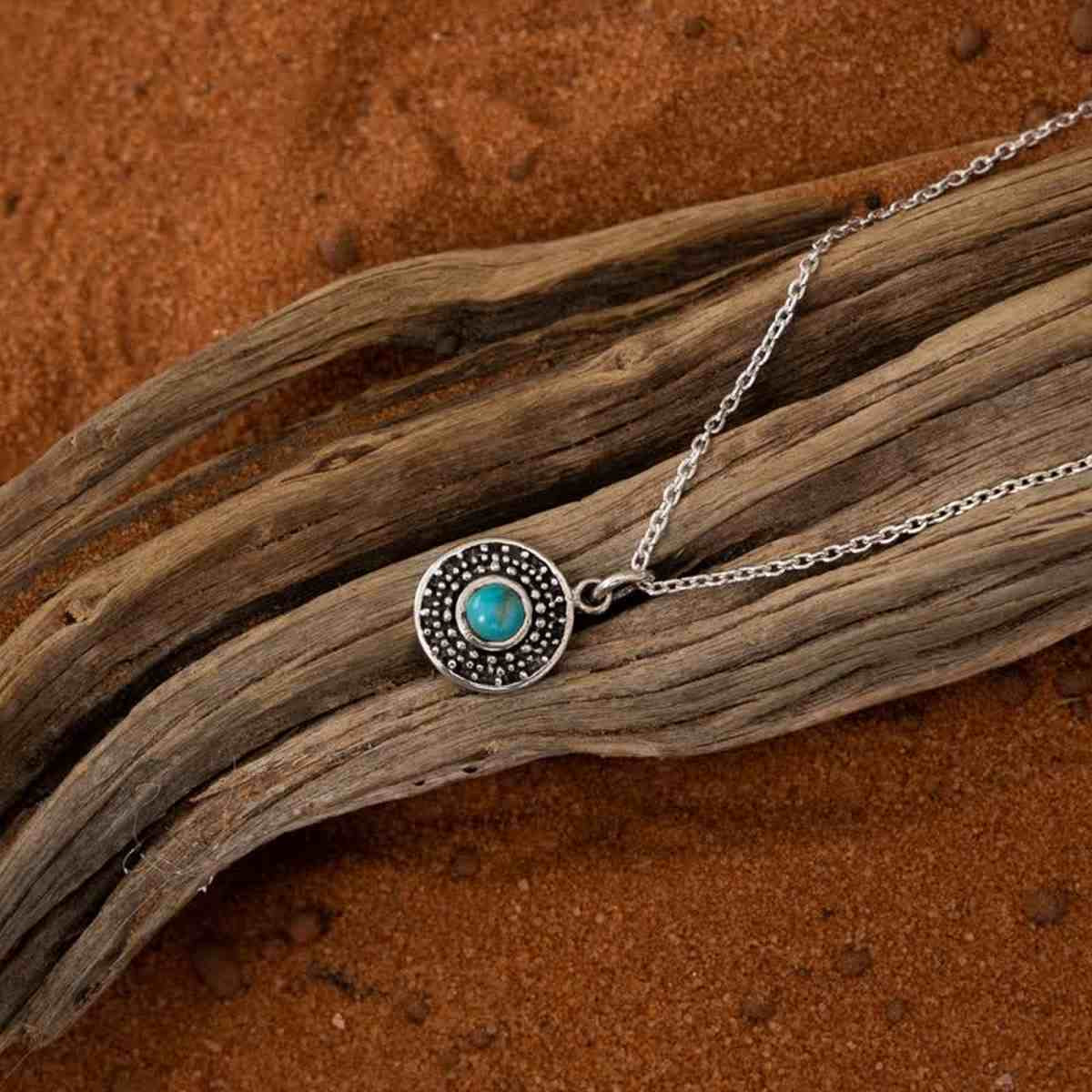 Collier "Papayo" Turquoise 0,04ct et Argent Massif 925/1000