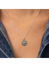 Collier argent massif et pierre naturelle