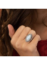 Bague argent massif et pierre naturelle