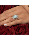 Bague argent massif et pierre naturelle