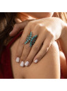 Bague argent massif et pierre naturelle
