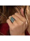 Bague argent massif et pierre naturelle
