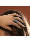 Bague argent massif et pierre naturelle