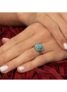 Bague argent massif et pierre naturelle