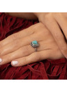 Bague argent massif et pierre naturelle