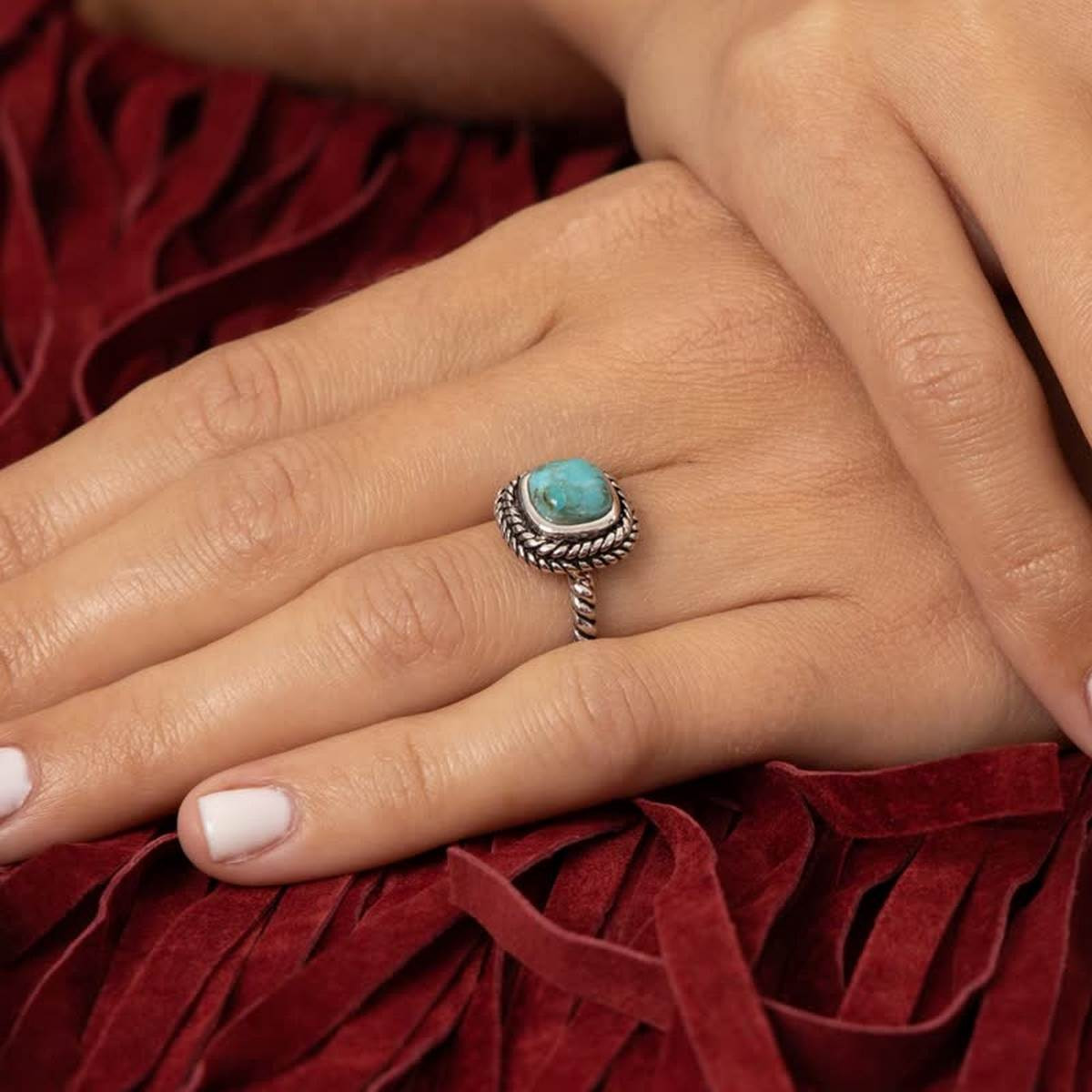 Bague "Bugambilia" Turquoise 1,30ct et Argent Massif 925/1000