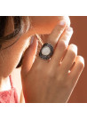 Bague argent massif et pierre naturelle