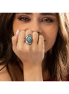 Bague argent massif et pierre naturelle