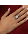 Bague argent massif et pierre naturelle