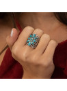 Bague argent massif et pierre naturelle