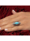 Bague argent massif et pierre naturelle