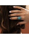 Bague argent massif et pierre naturelle