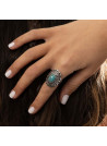 Bague argent massif et pierre naturelle